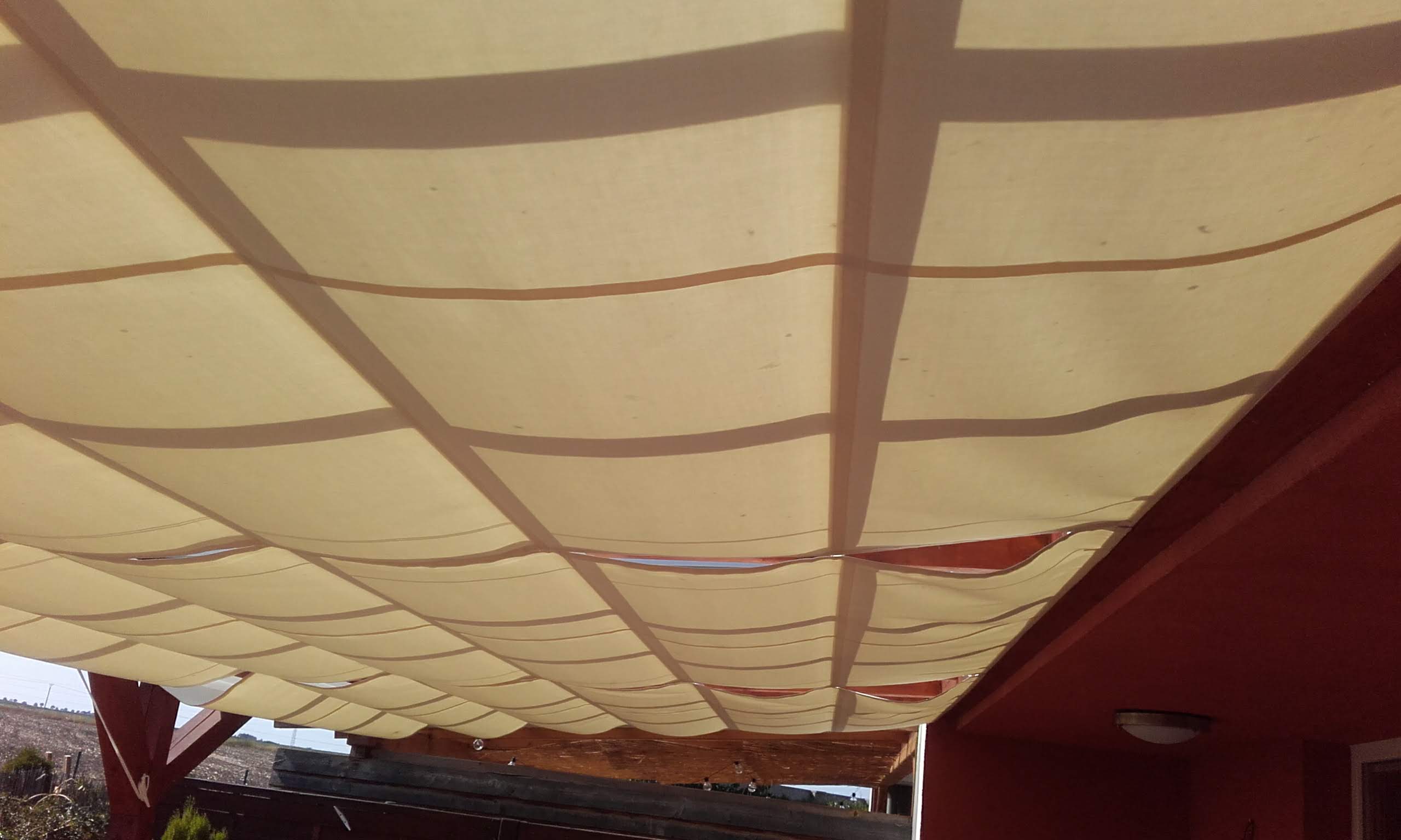 Zastínění stropu pergol baldachýny  - VFtyp