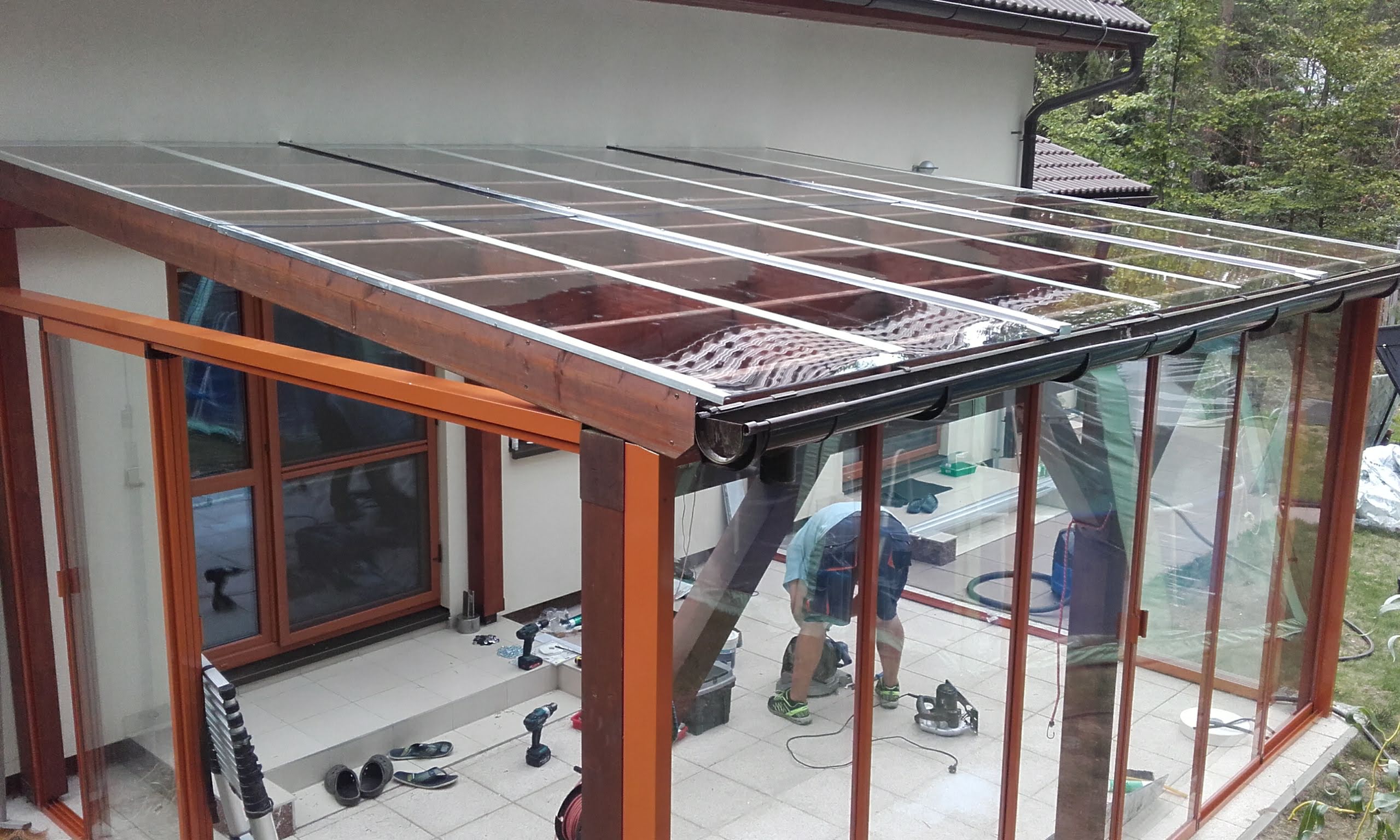 Zasklení pergoly a marlon střecha - VFtyp