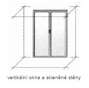 Způsob - pliseé vertikální okna a skkleněné stěny - VFtyp